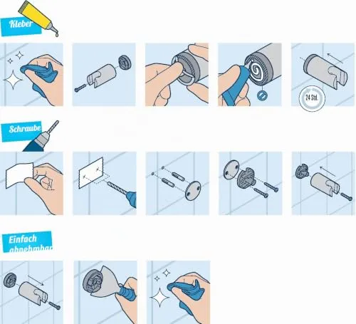 GROHE QuickGlue Set S2 Klebeset Bad-Accessoires
