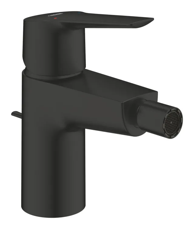 GROHE Start Bidetarmatur mattschwarz mit Zugstangen-Ablauf
