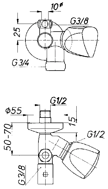 Schmiedl GS0170/15 Eckregulierventil Geräteanschluss 1/2