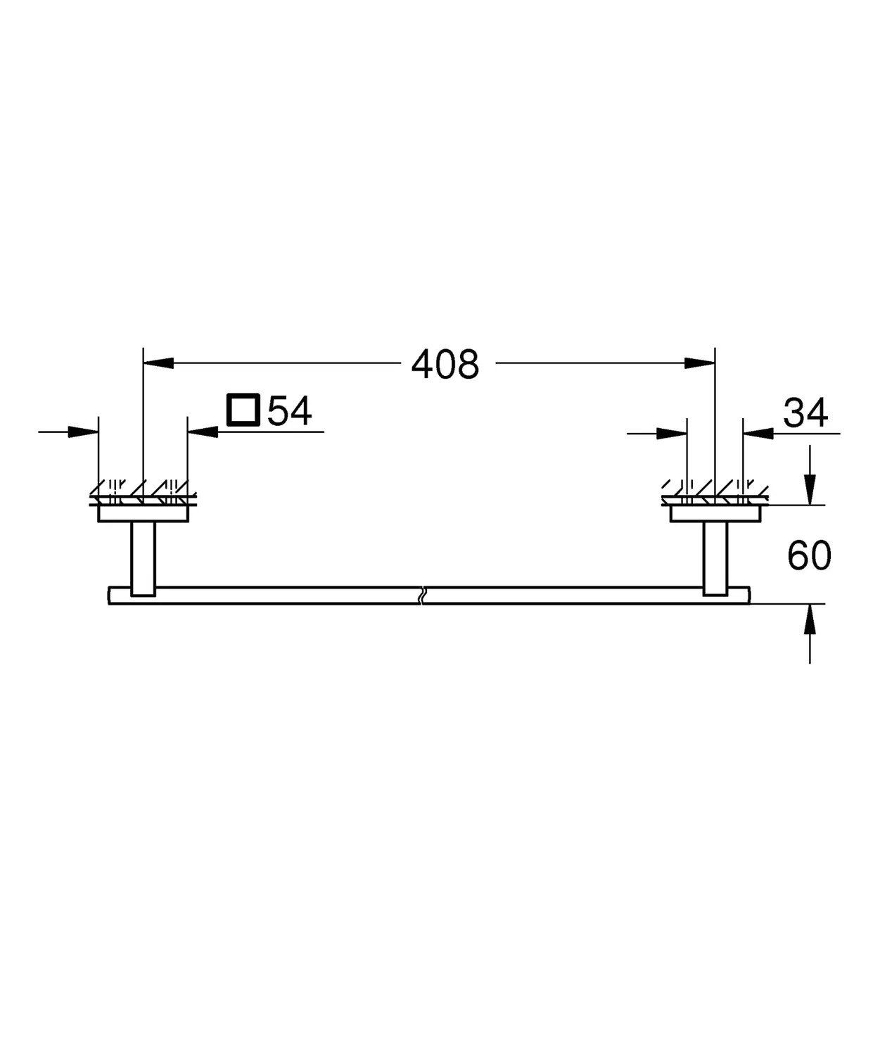 GROHE Start Cube Badetuchhalter 45 cm Supersteel