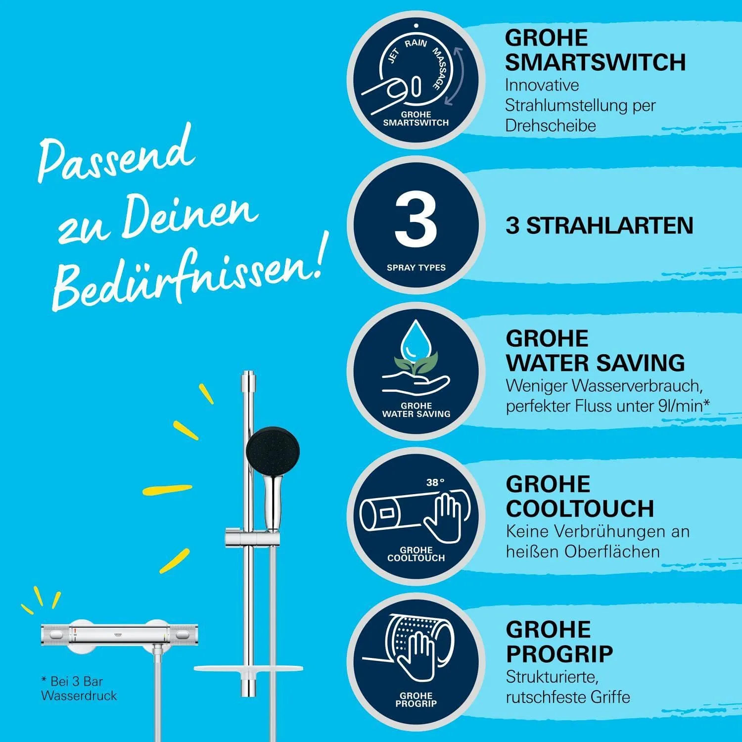 GROHE Precision Feel Brausestangenset Chrom