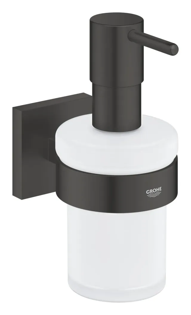 GROHE Start Cube Seifenspender Matt Schwarz klebbar